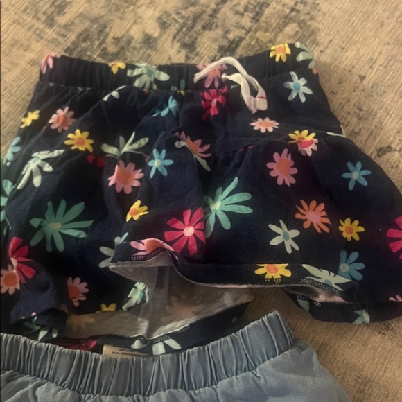 Set of Three Girls' Skirts - Green, Blue, and Floral - Picture 3 of 4